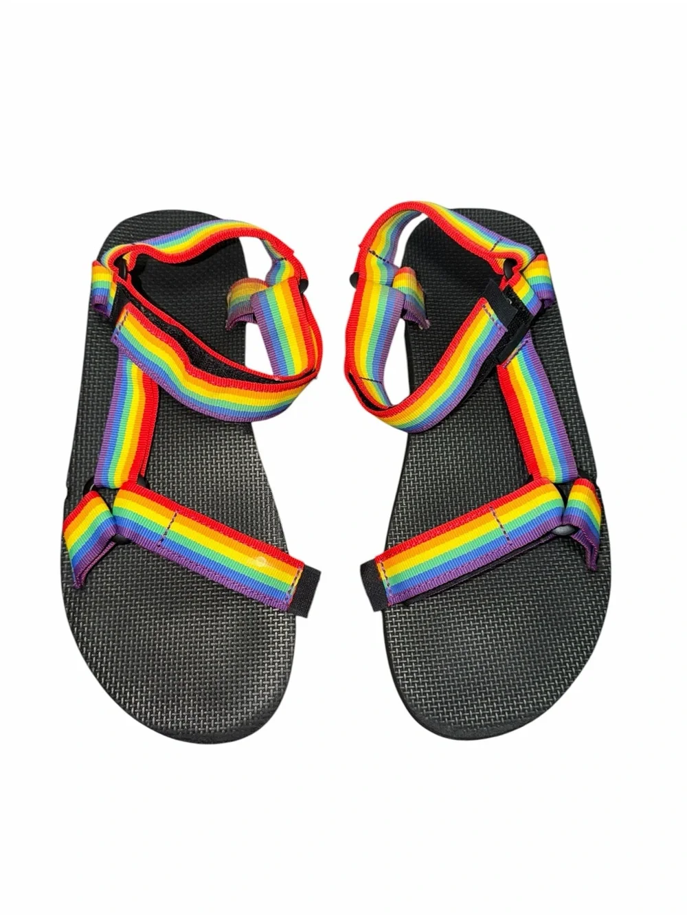 Teva Original Universal Pride Rainbow Sandals Men’s 11 Black Multicolor